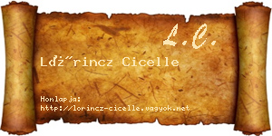Lőrincz Cicelle névjegykártya